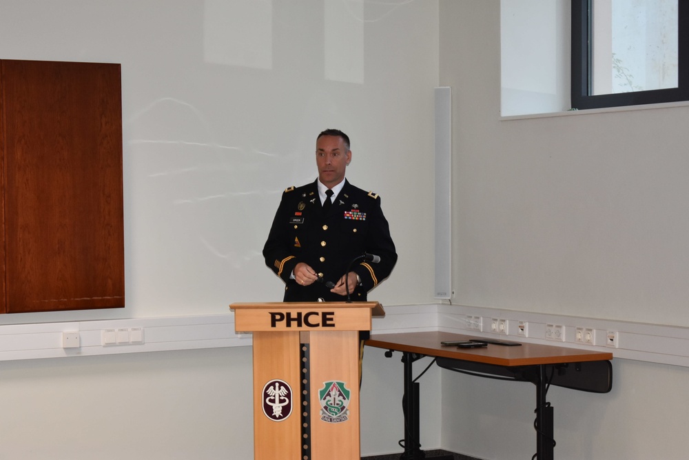 Public Health Command Europe commander Col. Kenneth Spicer