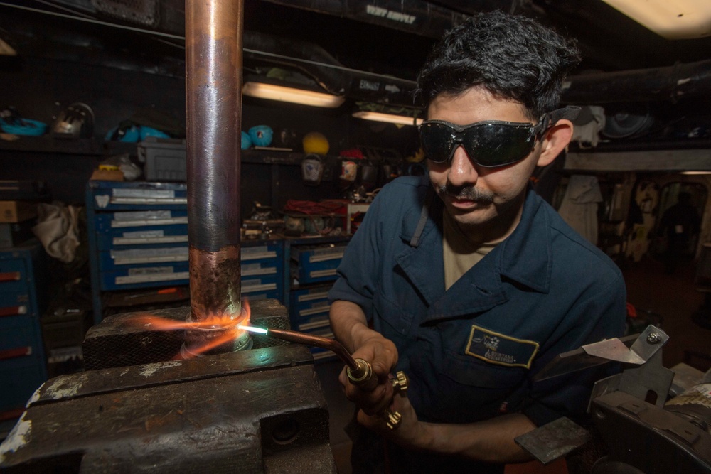 Sailor Brazes A Pipe