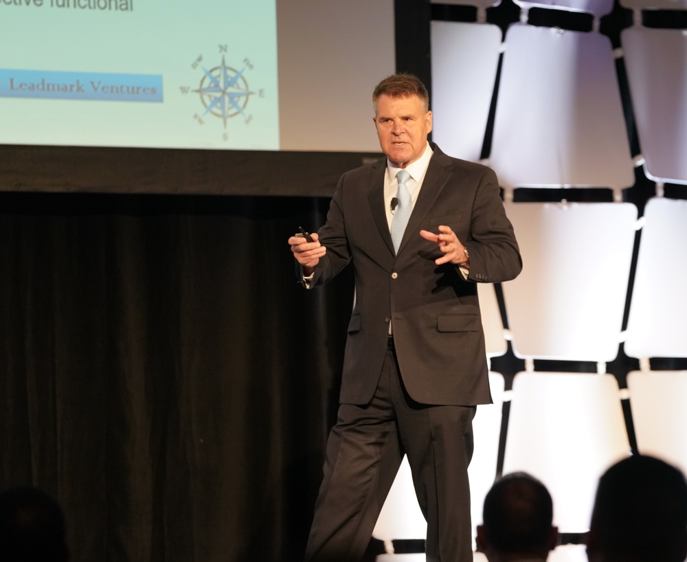 Vice Adm. (Ret.) Ron Lloyd delivers keynote address at the 2022 National Defense Transportation Association – US Transportation Command Fall Meeting