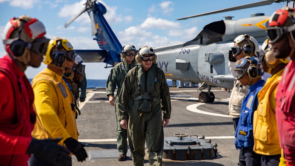 Commander, Carrier Strike Group 12 Visits USS Ramage