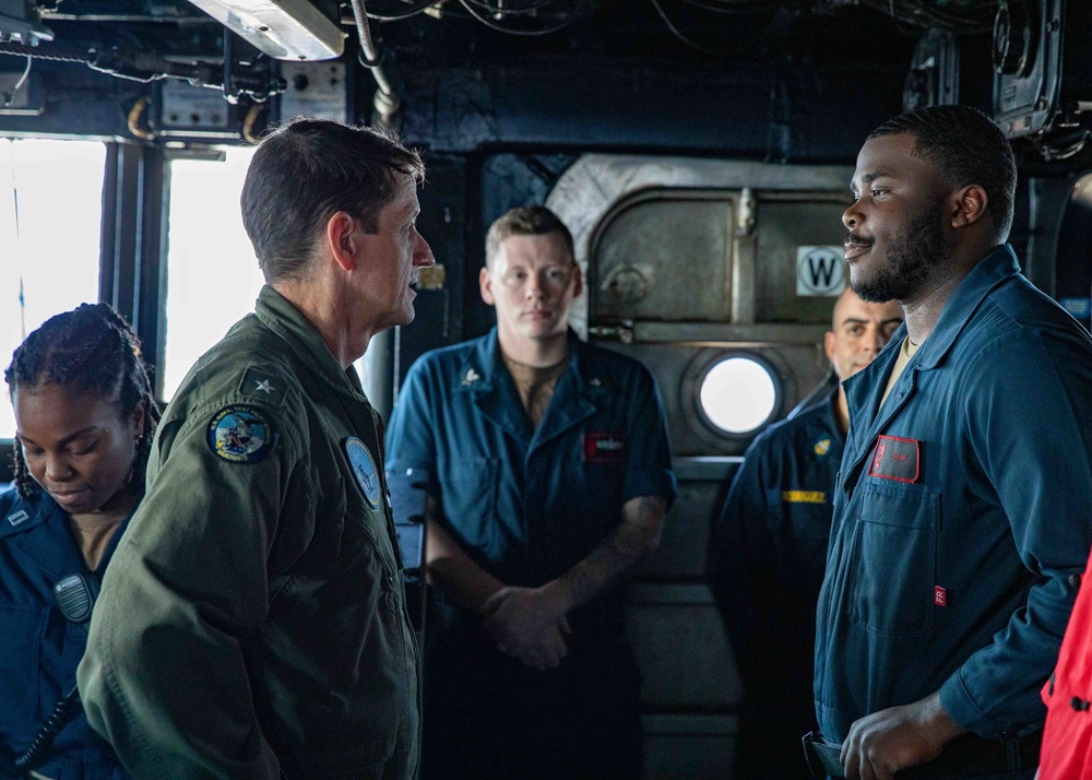 Commander, Carrier Strike Group 12 Visits USS Ramage