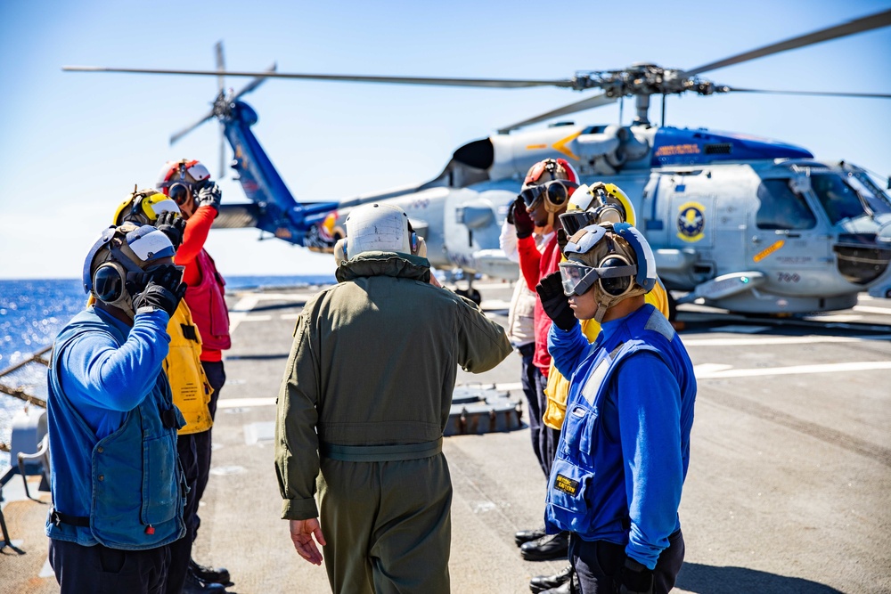 Commander, Carrier Strike Group 12 Visits USS Ramage