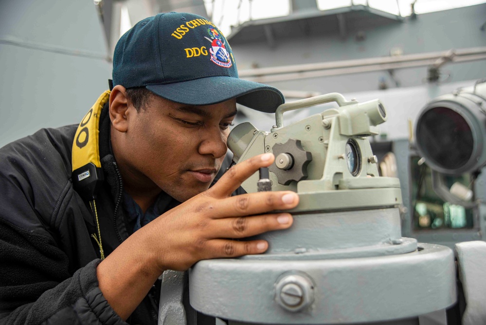 U.S. Navy Officer Measure Bearing