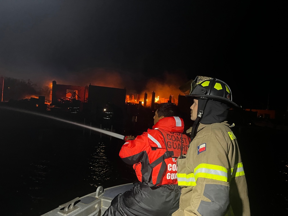 Coast Guard assists agency partners, fights condo fire in Port Isabel, Texas