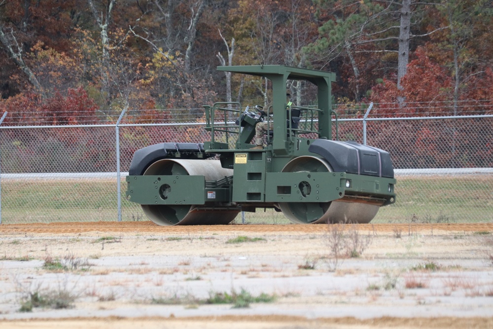 Engineers with Wisconsin National Guard’s 173rd Engineer Company work on McCoy troop project