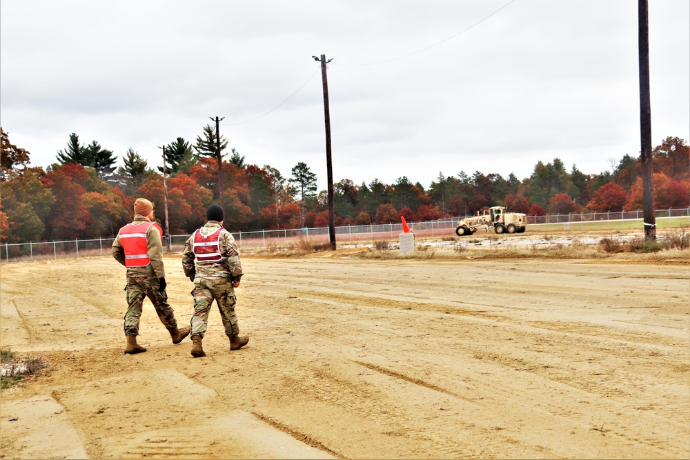 Engineers with Wisconsin National Guard’s 173rd Engineer Company work on McCoy troop project