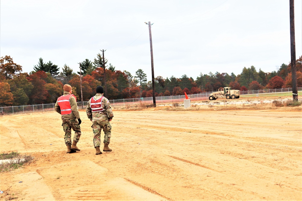 Engineers with Wisconsin National Guard’s 173rd Engineer Company work on McCoy troop project