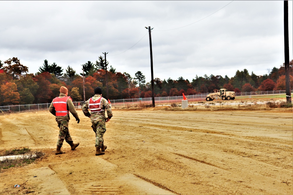 Engineers with Wisconsin National Guard’s 173rd Engineer Company work on McCoy troop project