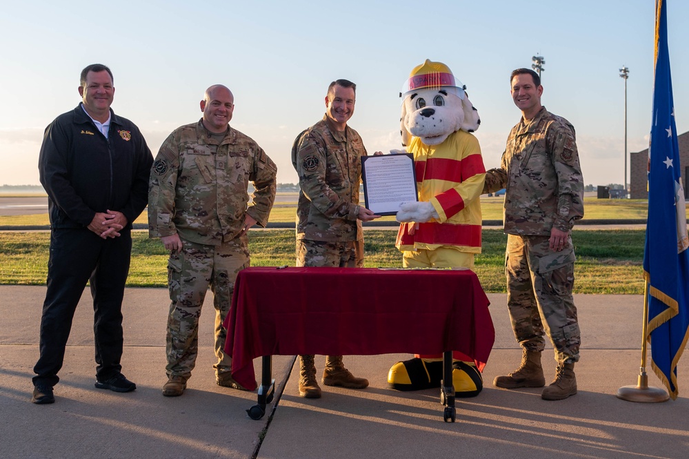 Scott Air Force Base proclaims beginning of Fire Prevention Week