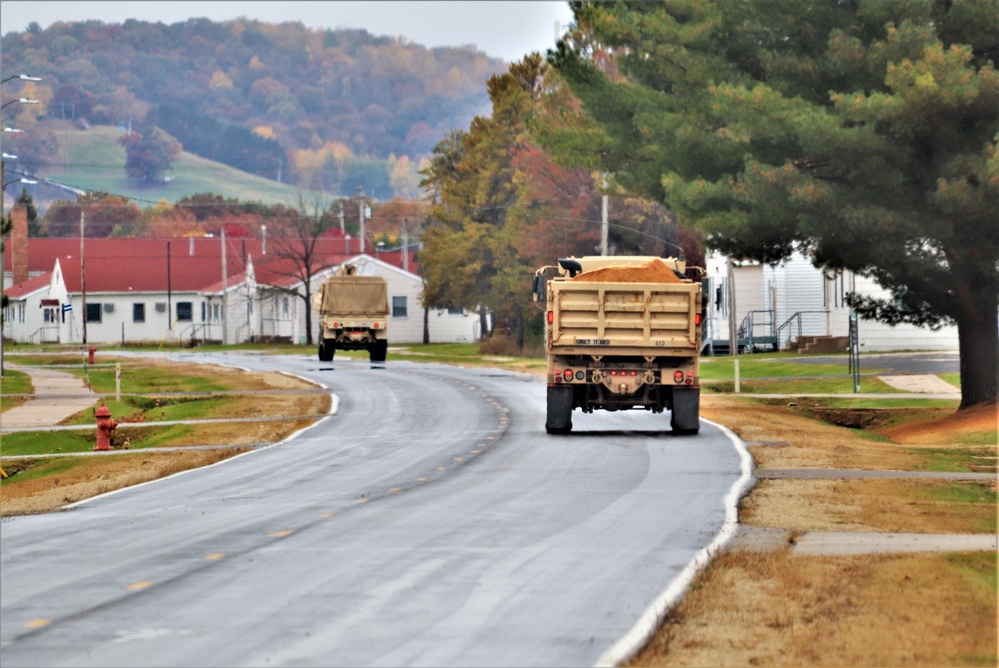 Engineers with Wisconsin National Guard’s 173rd Engineer Company work on McCoy troop project