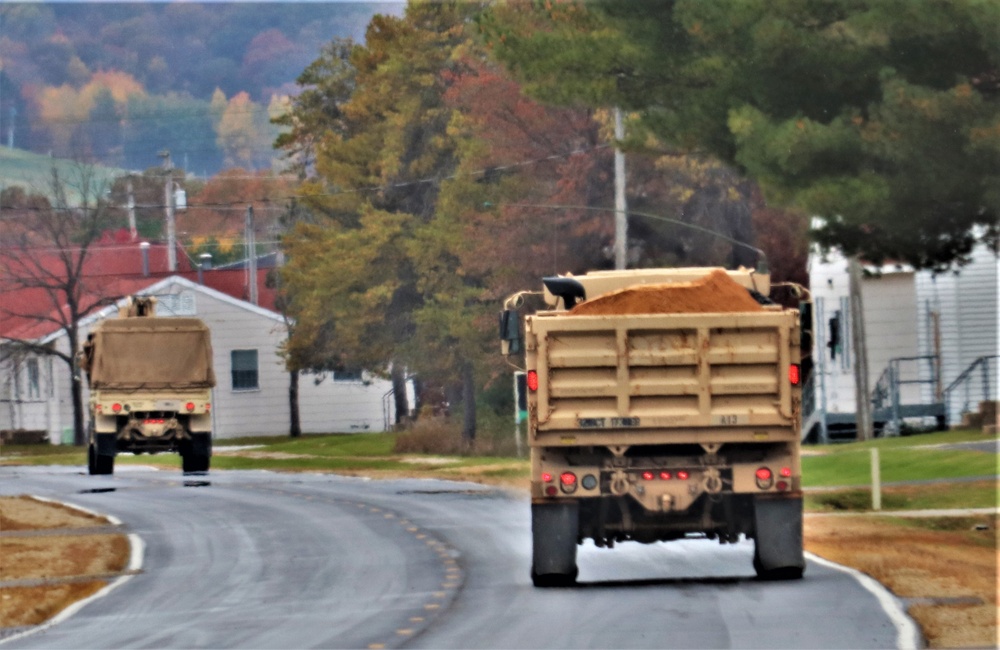 Engineers with Wisconsin National Guard’s 173rd Engineer Company work on McCoy troop project