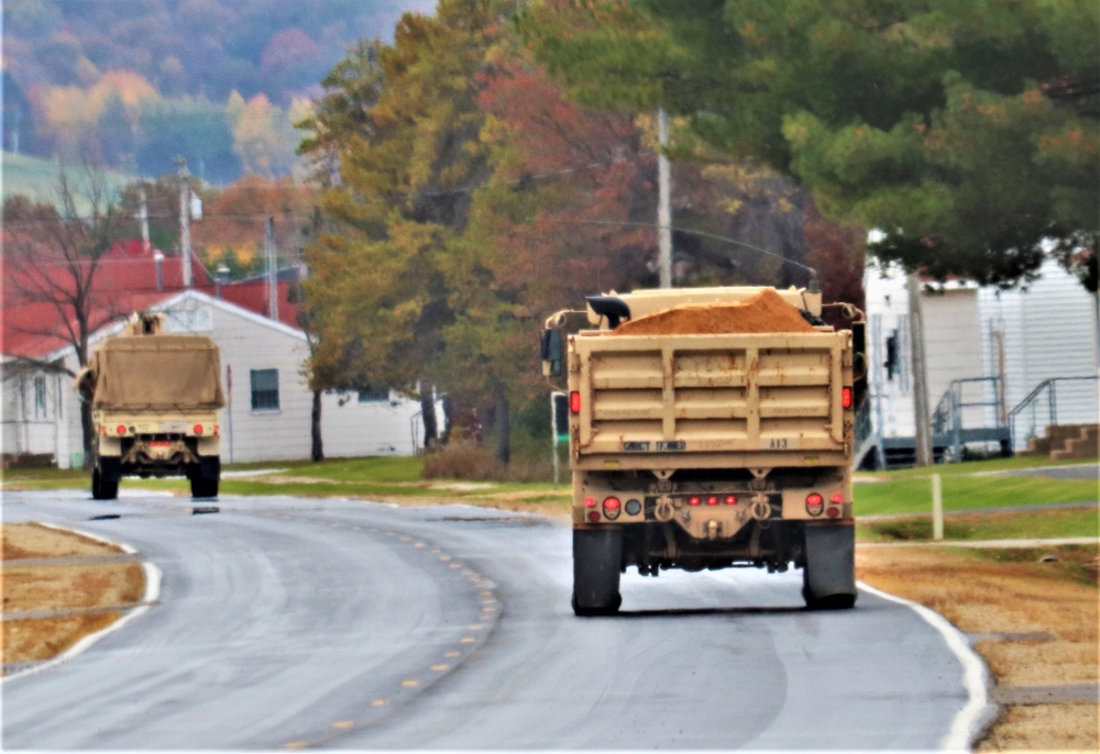 Engineers with Wisconsin National Guard’s 173rd Engineer Company work on McCoy troop project