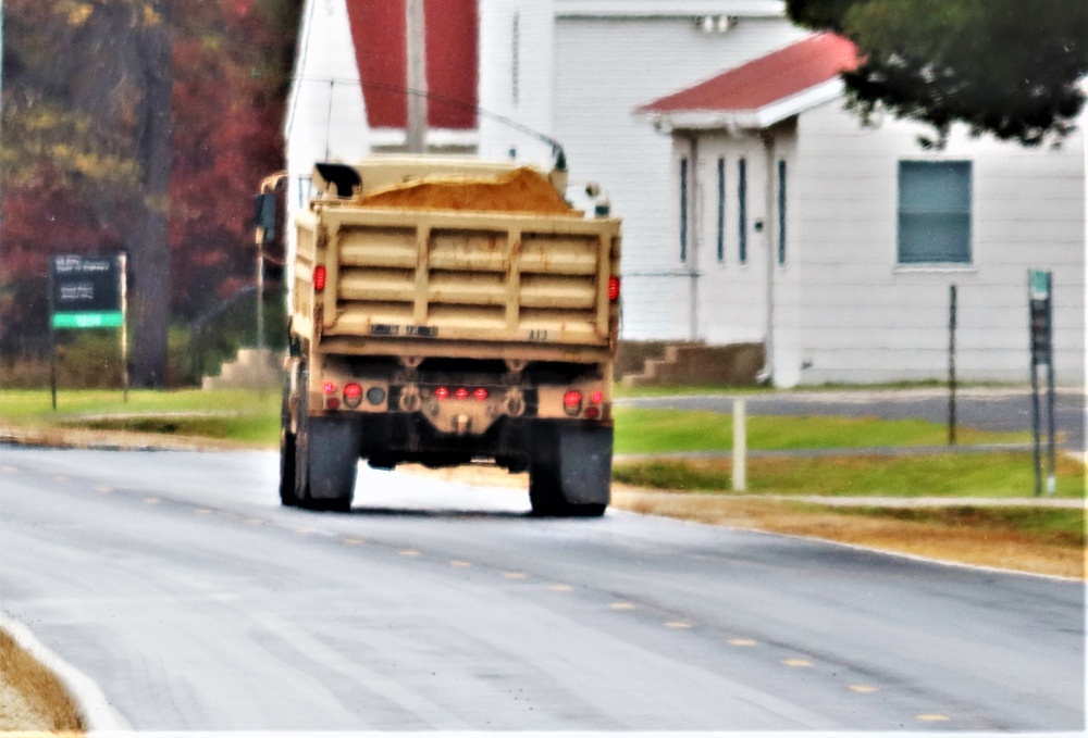 Engineers with Wisconsin National Guard’s 173rd Engineer Company work on McCoy troop project