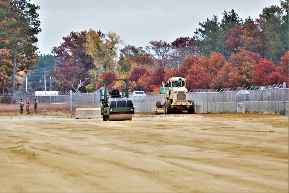 Engineers with Wisconsin National Guard’s 173rd Engineer Company work on McCoy troop project