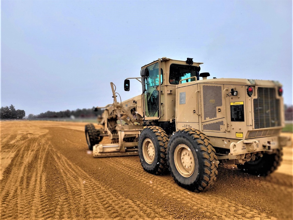 Engineers with Wisconsin National Guard’s 173rd Engineer Company work on McCoy troop project