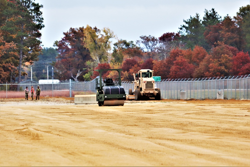 Engineers with Wisconsin National Guard’s 173rd Engineer Company work on McCoy troop project