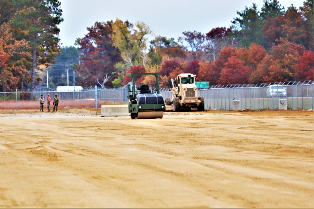 Engineers with Wisconsin National Guard’s 173rd Engineer Company work on McCoy troop project