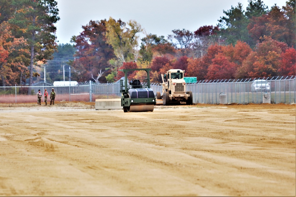 Engineers with Wisconsin National Guard’s 173rd Engineer Company work on McCoy troop project