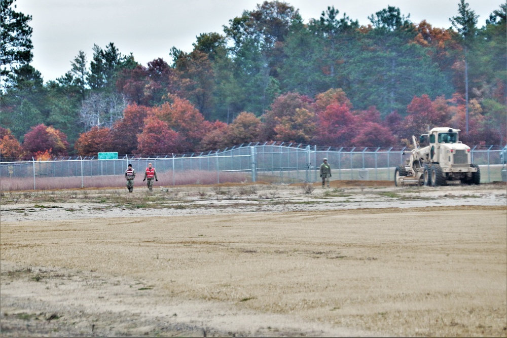 Engineers with Wisconsin National Guard’s 173rd Engineer Company work on McCoy troop project