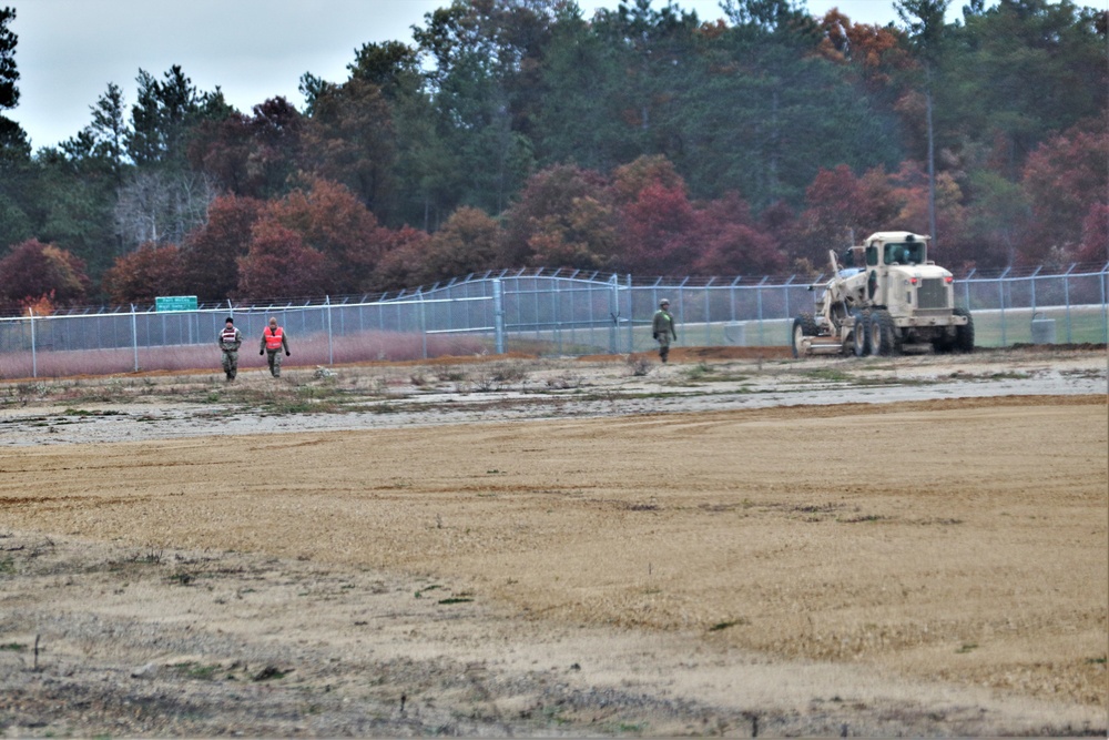 Engineers with Wisconsin National Guard’s 173rd Engineer Company work on McCoy troop project