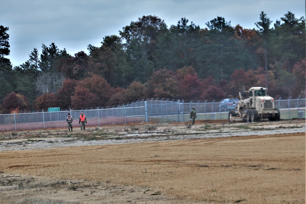 Engineers with Wisconsin National Guard’s 173rd Engineer Company work on McCoy troop project