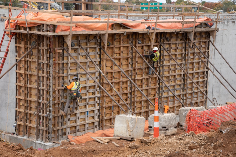 Construction work continues on the site of the Louisville VA Medical Center