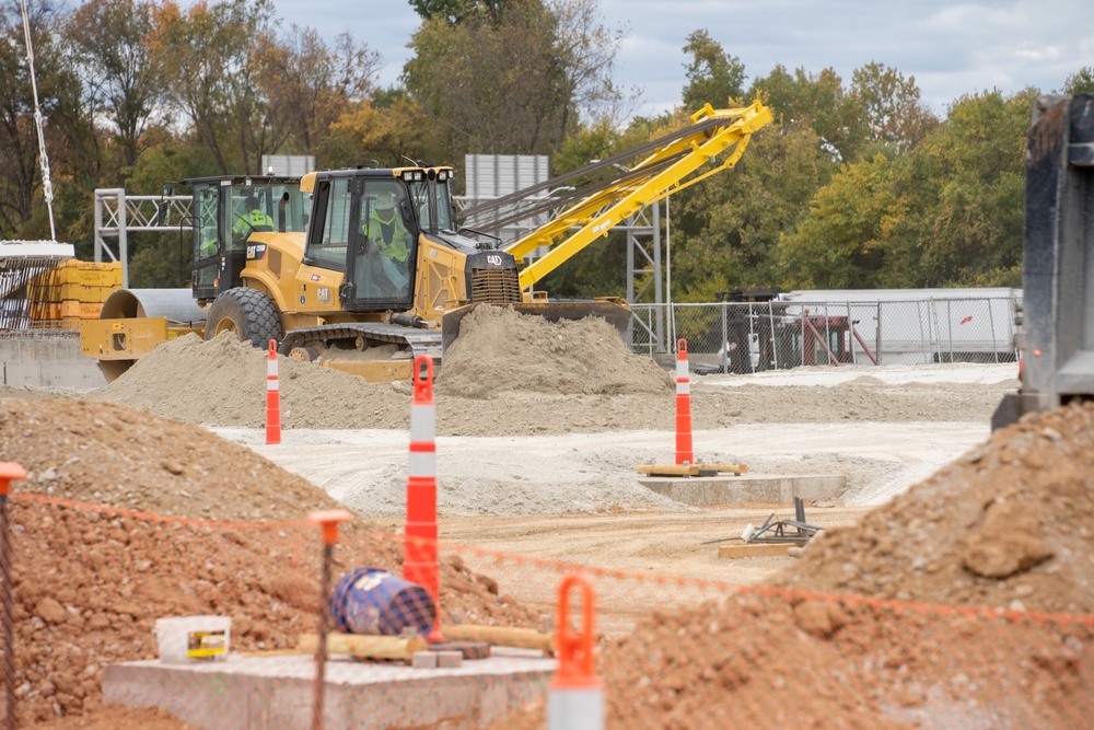 Construction work continues on the site of the Louisville VA Medical Center