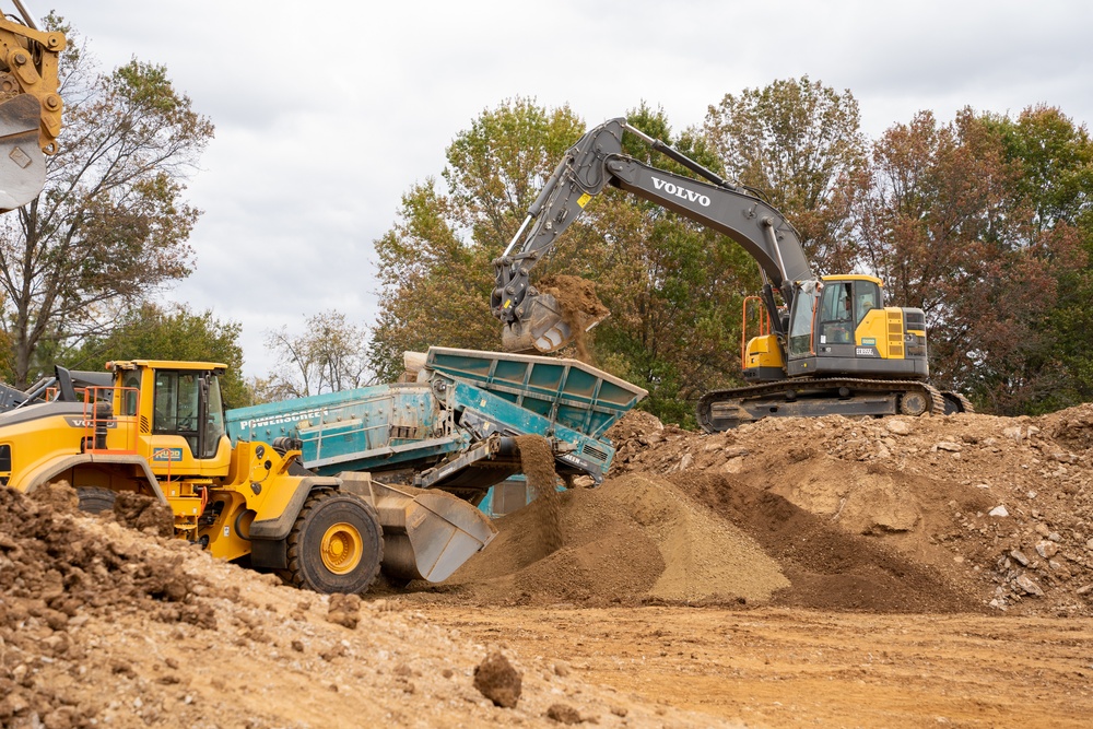 Construction work continues on the site of the Louisville VA Medical Center