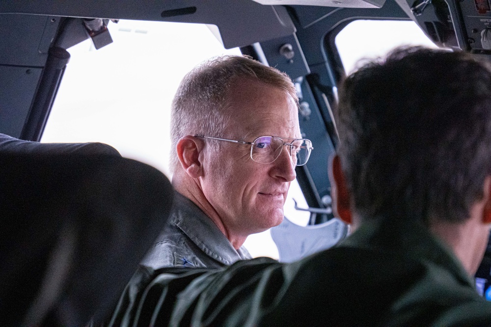 Missouri top military leader tour French aircraft at Rosecrans