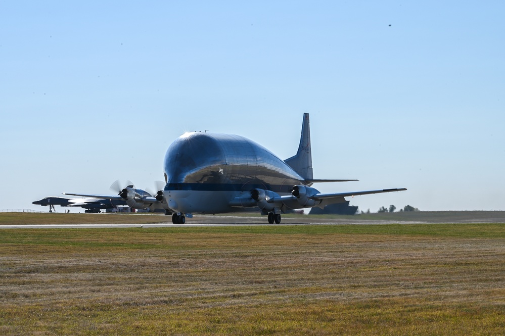 Super Guppy Lands at Tinker