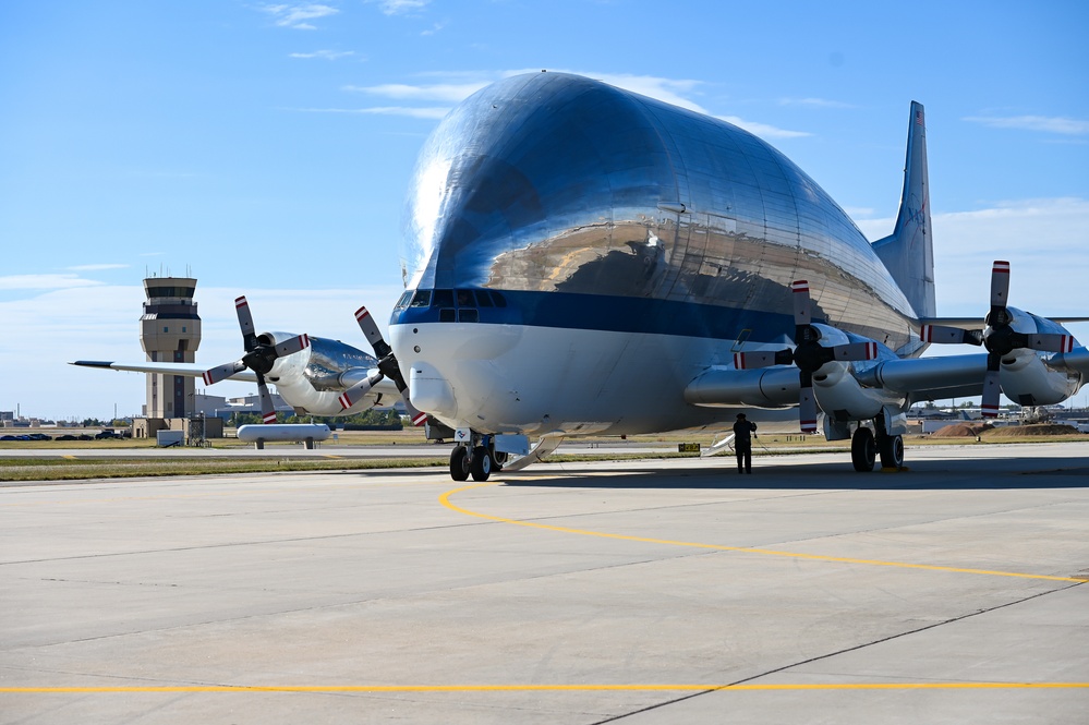 Super Guppy Lands at Tinker