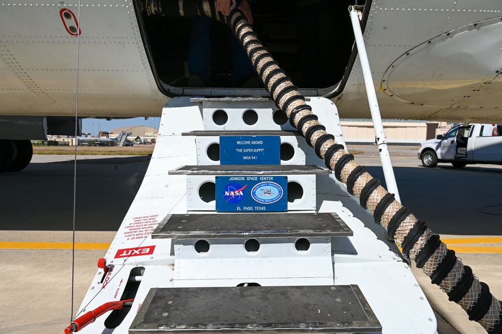 Super Guppy Lands at Tinker