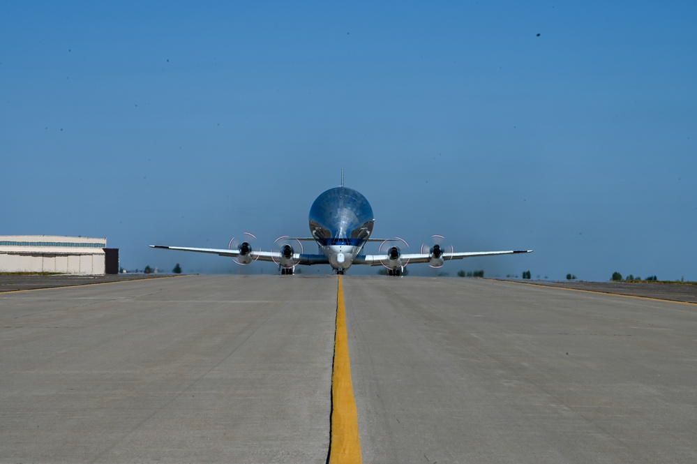 Super Guppy Lands at Tinker