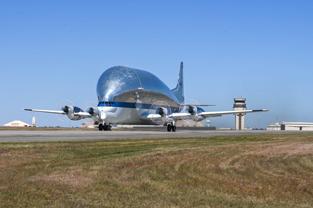 Super Guppy Lands at Tinker