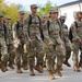 Technical training students marching