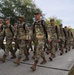 Technical training students marching