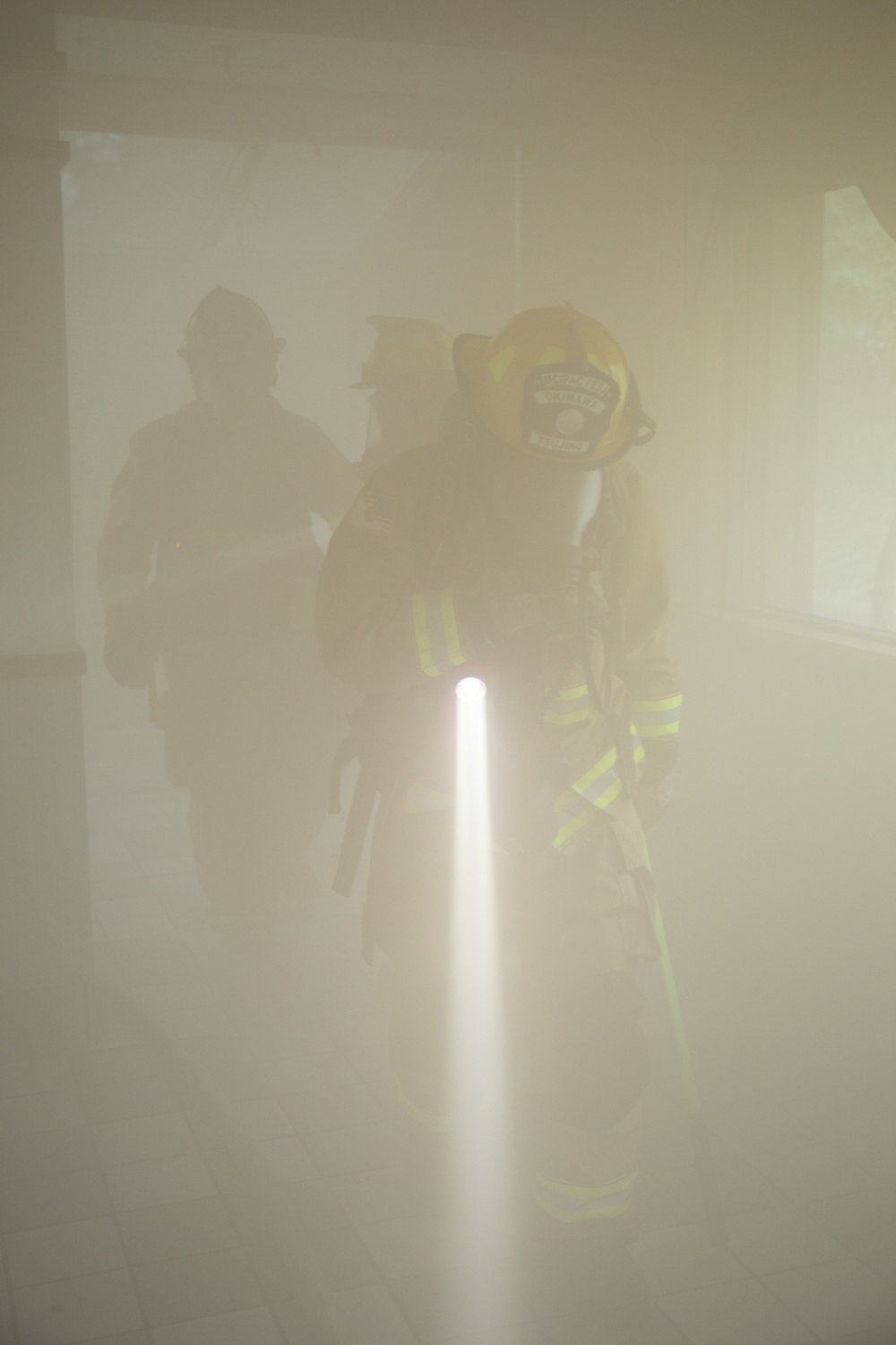 Urasoe Fire Department Rescue Team and MCIPAC Fire and Emergency Services conduct bilateral training