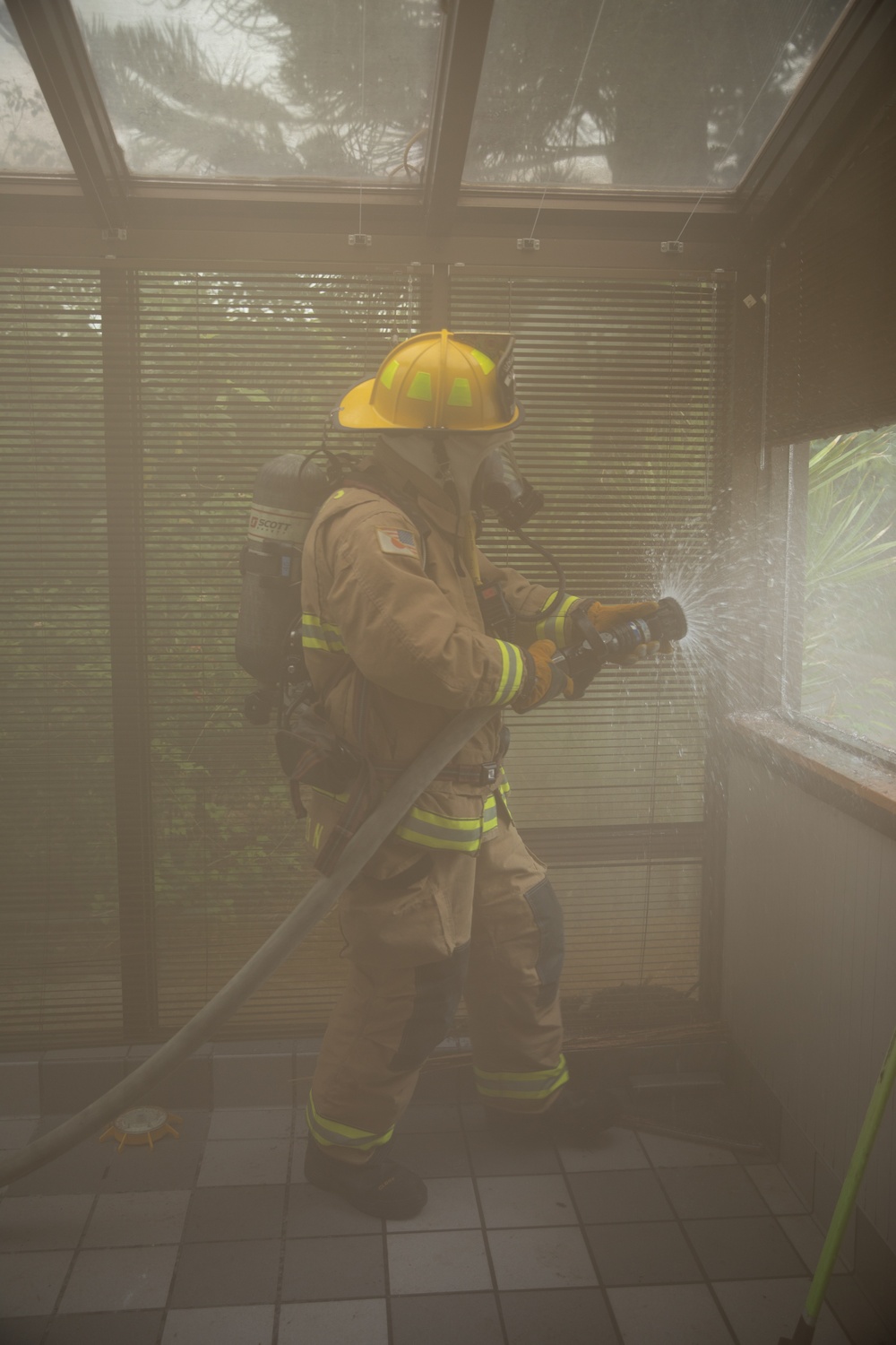 Urasoe Fire Department Rescue Team and MCIPAC Fire and Emergency Services conduct bilateral training