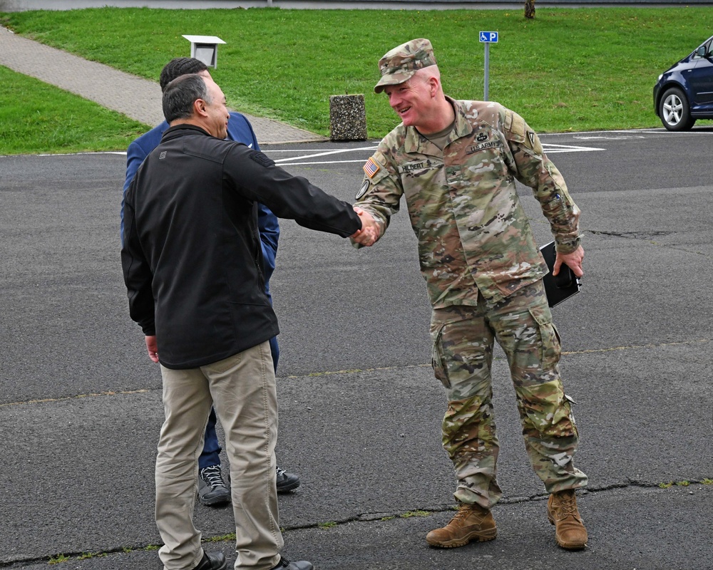 Brig. Gen. Joseph E. Hilbert visits the “Rock”