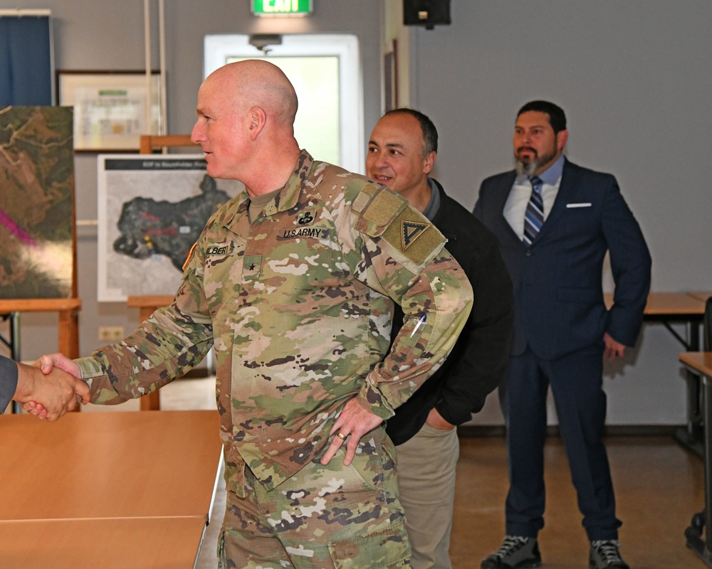 Brig. Gen. Joseph E. Hilbert visits the “Rock”