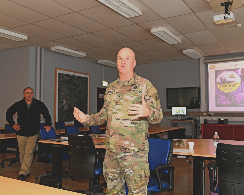 Brig. Gen. Joseph E. Hilbert visits the “Rock”