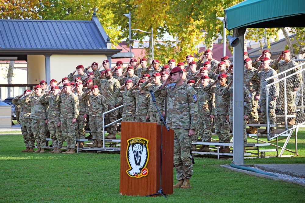 1st Battalion, 503rd Parachute Infantry Regiment, 173rd Airborne Brigade Change of Responsibility Ceremony