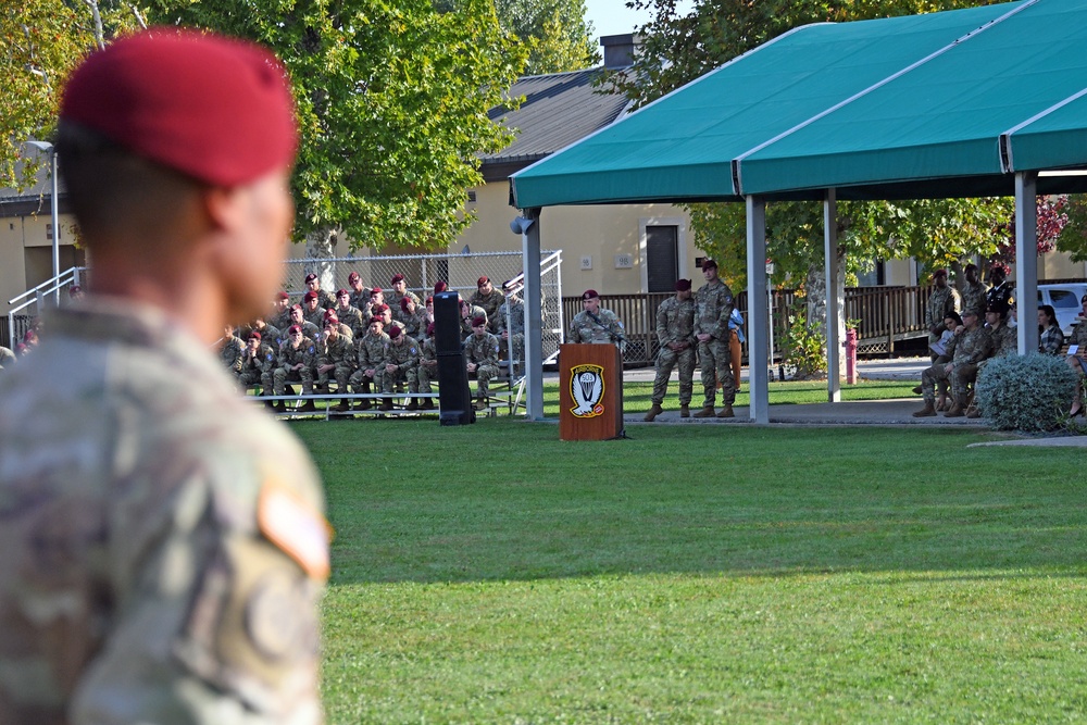 1st Battalion, 503rd Parachute Infantry Regiment, 173rd Airborne Brigade Change of Responsibility Ceremony