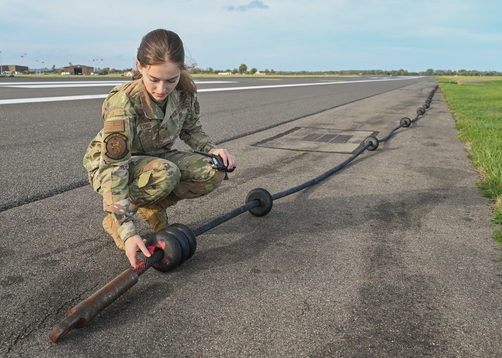 RAF Mildenhall Airfield Management performs inspection of airfield