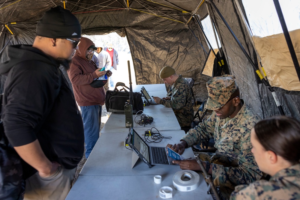 Combat Logistics Battalion 24 conducts evacuation control center training