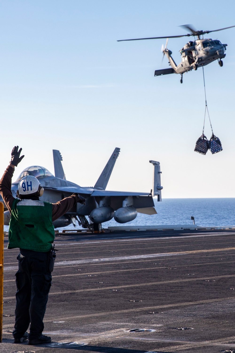 USS George H.W. Bush Vertical Replenishment