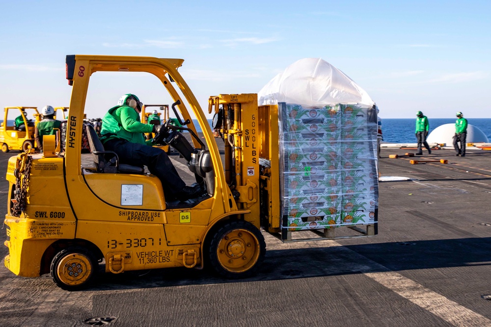 USS George H.W. Bush Vertical Replenishment