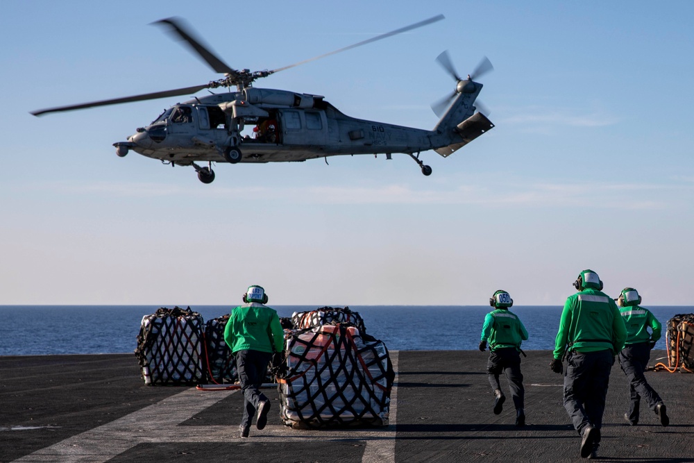 USS George H.W. Bush Vertical Replenishment