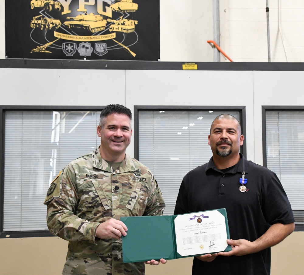 Yuma Test Center recognizes Mission Support Employee of the Fourth Quarter