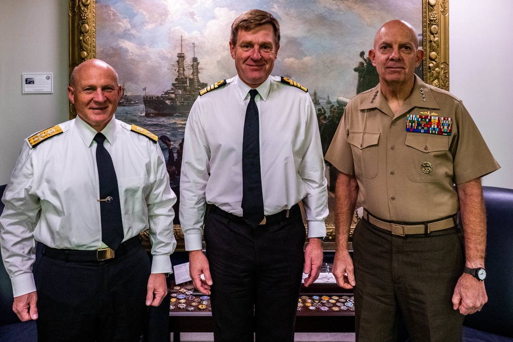 CNO, Commandant, and First Sea Lord meet for Strategic Dialogue on Delivering Combined Seapower